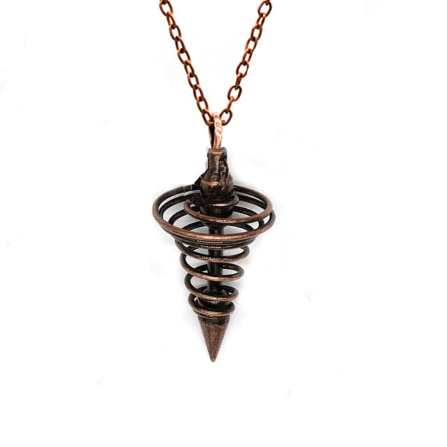 Pendulum for Dowsing Healing Pyramid Hand Pendant / Necklace