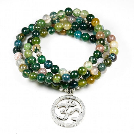Indian Onyx Multi-layer Mala Beads Tree Of Life & More Bracelet