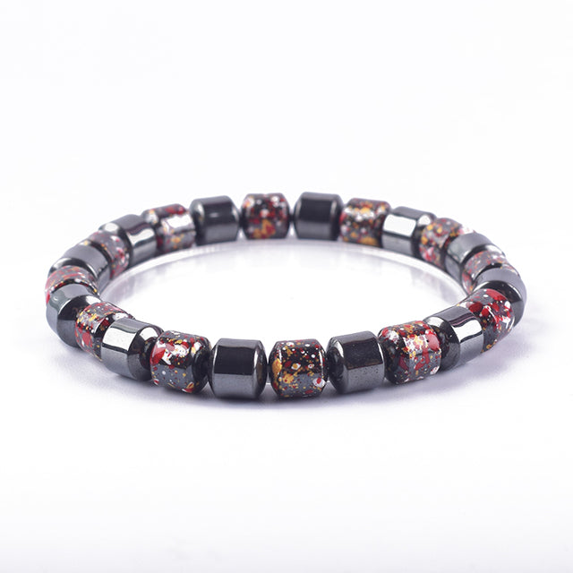 Hematite Bead Bracelet | Buddha Charm Band