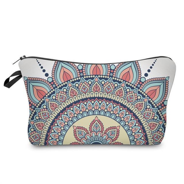 Mandala Print Makeup Bag