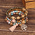 Boho Charm Wood Beaded Bracelet
