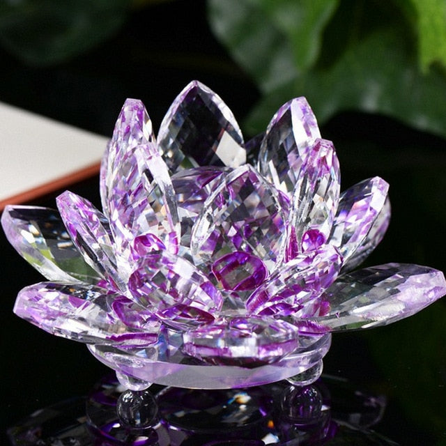 Lotus Flower Crafts Glass Ornaments