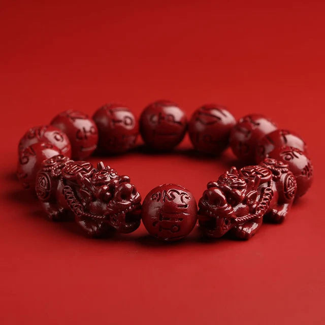 Feng Shui Pixiu Cinnabar Bracelet