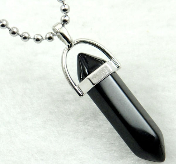 Titanium Crystal Chakra Pendant Necklace Gemstone Lucky Charm