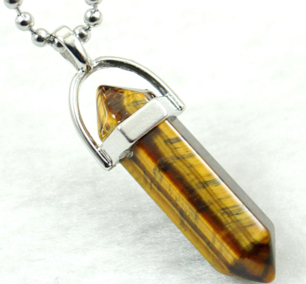 Titanium Crystal Chakra Pendant Necklace Gemstone Lucky Charm