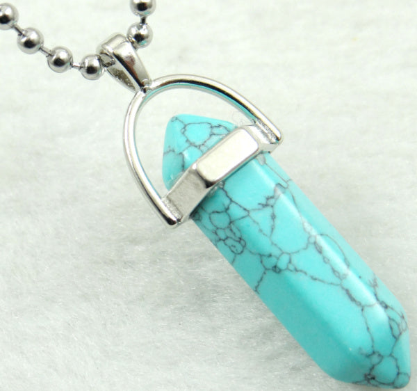 Titanium Crystal Chakra Pendant Necklace Gemstone Lucky Charm