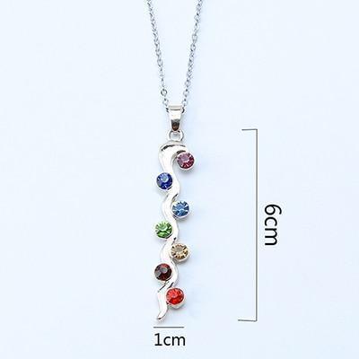 Crystal Stone 7 Chakra Necklace
