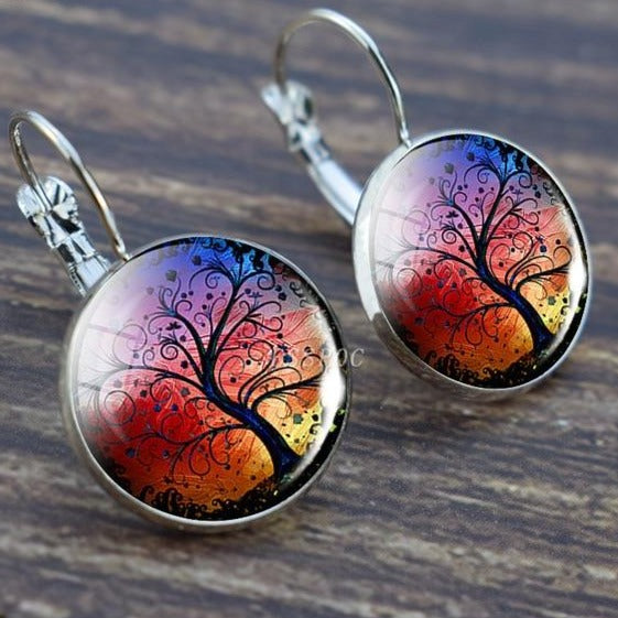 Tree of Life Silver Earrings