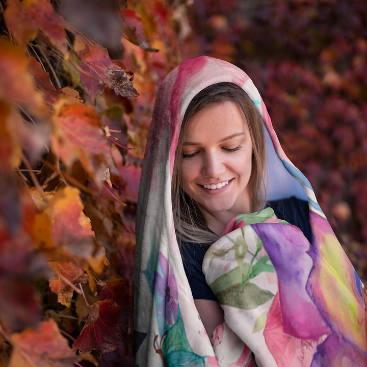 Peace Colorful Hooded Blanket